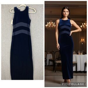 Vtg Shelli Segal velvet maxi dress gown size 4 whimsigoth hourglass formal event